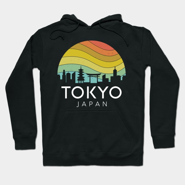 Retro Tokyo Japan Shirt Rising Sun Pagoda Red Imperial Japanese Torii Gate Vintage Hoodie by Shirtsurf